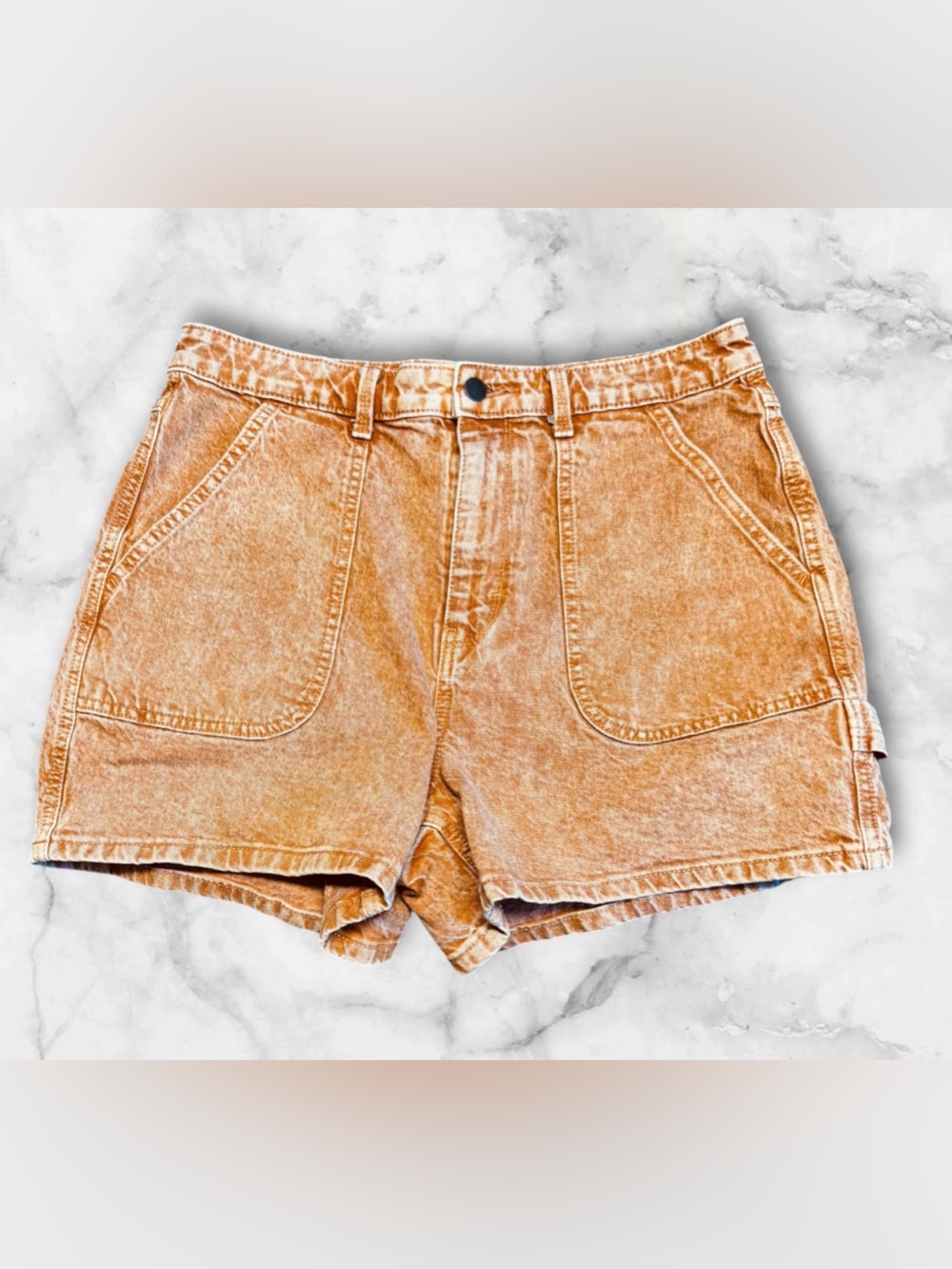 EUC Universal Thread orange acid wash shorts SZ 10/30